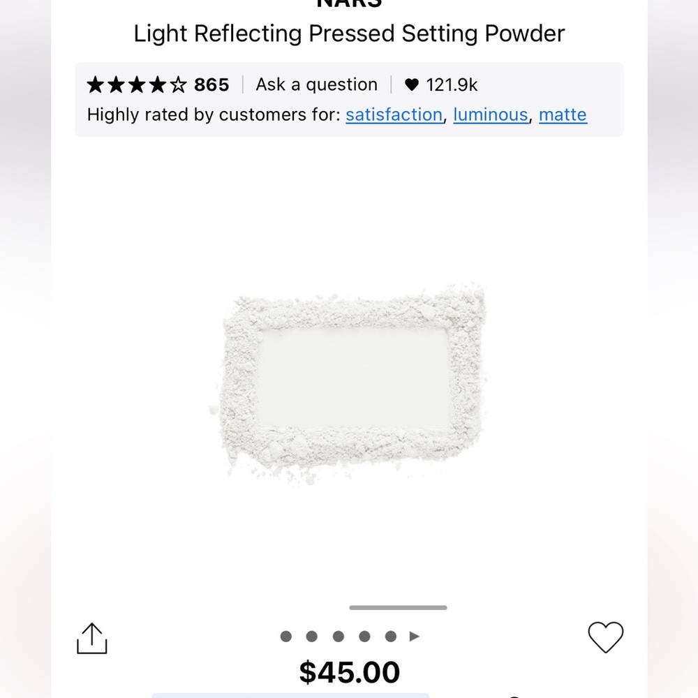 NARS Light Reflecting Pressed Setting Powder - Picture 2 of 5